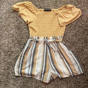 Three Pink Hearts Girls romper